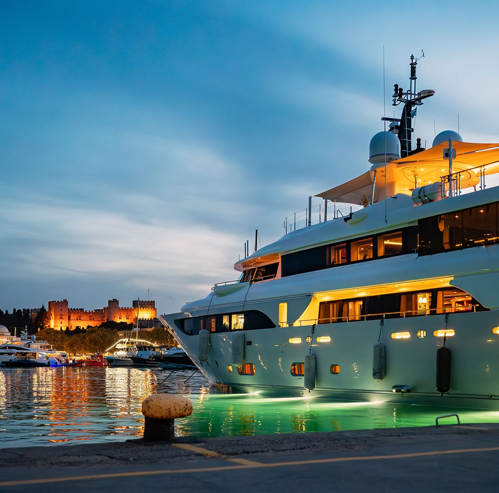 Image of Yacht in port